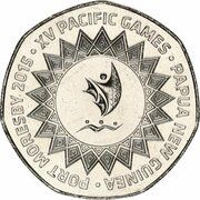 50 Toea - Elizabeth II XV Pacific Games, Papua New Guinea, 2015 reverse image