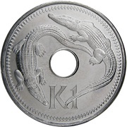 1 Kina - Elizabeth II, Papua New Guinea, 2002-2004 reverse image