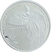 1 Kina - Charles III Bird of Paradise reverse image