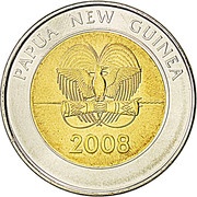 2 Kina - Elizabeth II 35 Years of the Bank of Papua New Guinea obverse image