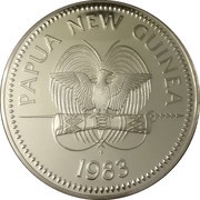 5 Kina - Elizabeth II 10th Anniversary of Bank of Papua New Guinea; Silver Proof issue obverse image