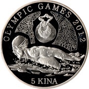 5 Kina - Elizabeth II Olympic Games, Papua New Guinea, 2012 reverse image
