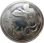10 Kina - Elizabeth II, Papua New Guinea, 1975-1983 reverse image