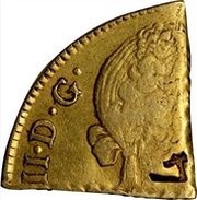4 Pesos Fuertes "4" Countermark over ¼ of Spanish colonial 8 Escudos obverse image