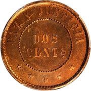 2 Centimos Brass Pattern reverse image
