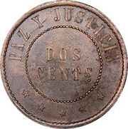 2 Centimos Copper Pattern reverse image