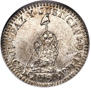 10 Centavos Silver Pattern, Paraguay, 1889 reverse image