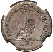 2 Reales Silver "Big Year" Pattern obverse image