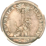 2 Reales Silver "Small Year" Pattern obverse image