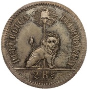 2 Reales Silver "Gross Planchet" Pattern obverse image