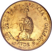 50 Centavos Gold Pattern reverse image