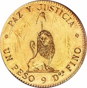1 Peso Gold Pattern reverse image