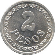 2 Pesos, Paraguay, 1938 reverse image
