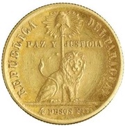 4 Pesos Fuertes Gold "Bouvet" Pattern obverse image
