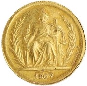 4 Pesos Fuertes Gold "Bouvet" Pattern reverse image