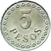 5 Pesos Aluminium Pattern reverse image