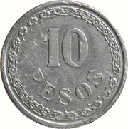 10 Pesos, Paraguay, 1939 reverse image