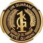 1 Guaraní Gold Currency Reform obverse image