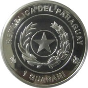 1 Guaraní Papal Visit obverse image