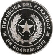 1 Guaraní Summer Olympics - Rio de Janario 2016 obverse image