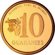 10 Guaraníes Gold FAO reverse image