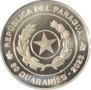 80 Guaraníes Carlos Pedretti obverse image