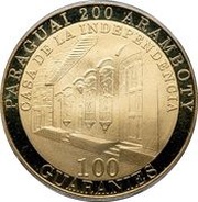 100 Guaraníes Bicentenary of Independence obverse image