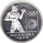 150 Guaraníes Munich Olympics - Boxer reverse image