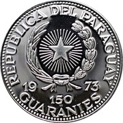 150 Guaraníes Teotihucana Culture Sculpture obverse image