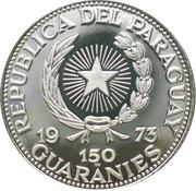 150 Guaraníes Huasteca Culture Sculpture obverse image