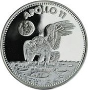 150 Guaraníes Apollo 11 Mission, Paraguay, 1975 reverse image