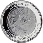 150 Guaraníes Apollo 15 Mission reverse image