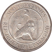 300 Guaraníes 4th Term of President Stroessner obverse image