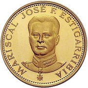 1500 Guaraníes José Félix Estigarribia reverse image