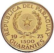 1500 Guaraníes José E. Díaz obverse image