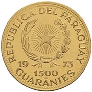 1500 Guaraníes Teotihucana Culture Sculpture obverse image