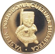 1500 Guaraníes Huasteca Culture Sculpture reverse image