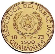 1500 Guaraníes Johann Wolfgang von Goethe obverse image