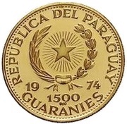 1500 Guaraníes Alessandro Manzoni obverse image