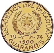 1500 Guaraníes Ludwig van Beethoven obverse image