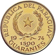 1500 Guaraníes Otto von Bismarck obverse image