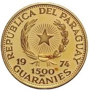1500 Guaraníes Konrad Adenauer obverse image
