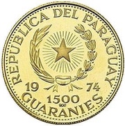 1500 Guaraníes Winston Churchill obverse image