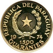 1500 Guaraníes Pope John XXIII obverse image