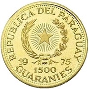 1500 Guaraníes Apollo 11 Mission obverse image