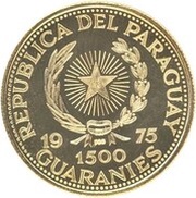 1500 Guaraníes Apollo 15 Mission obverse image