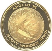 1500 Guaraníes Apollo 15 Mission reverse image