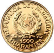 1500 Guaraníes Ruins of Humaitá obverse image