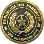 1500 Guaraníes FIFA World Cup - Brazil 2014 obverse image