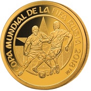 1500 Guaraníes FIFA World Cup - Russia 2018, Paraguay, 2017 reverse image